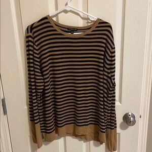 Eileen Fisher Tan & Black Sweater - 2X
